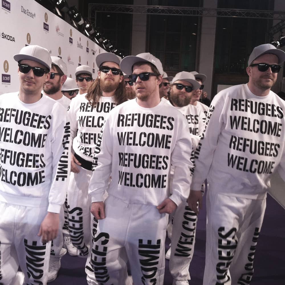 Refugees Welcome - Deichkind, 2015, photo: Katharina Duve, print: Katharina Duve